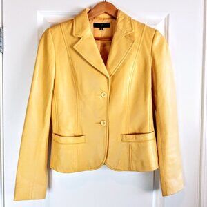 ID Collection Yellow Leather Blazer